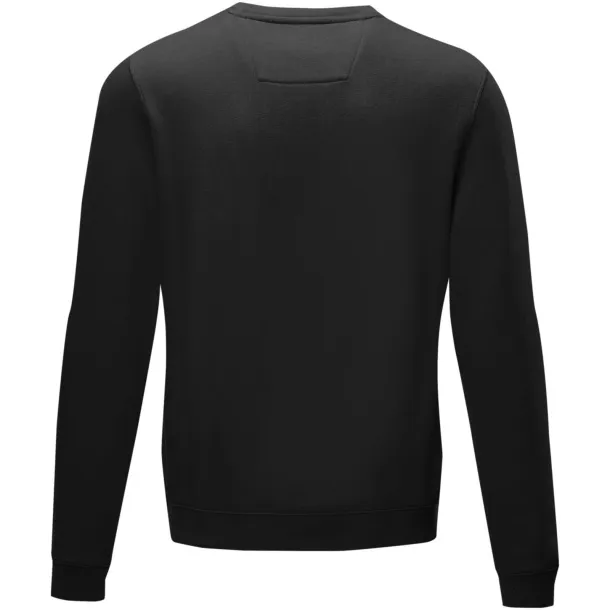 Jasper men’s GOTS organic GRS recycled crewneck sweater - Elevate NXT Solid black