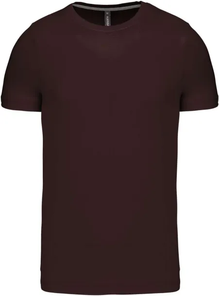  SHORT-SLEEVED CREW NECK T-SHIRT - Kariban Chocolate