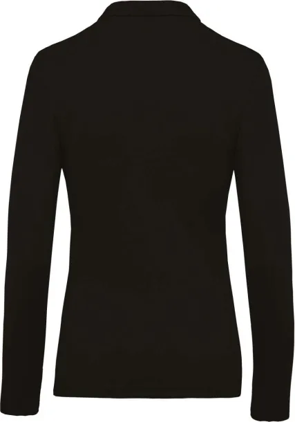  Ženska polo pique majica dugih rukava, 180 g/m2 - Kariban Crna