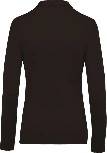  LADIES’ LONG-SLEEVED PIQUÉ POLO SHIRT - Kariban Tamno siva