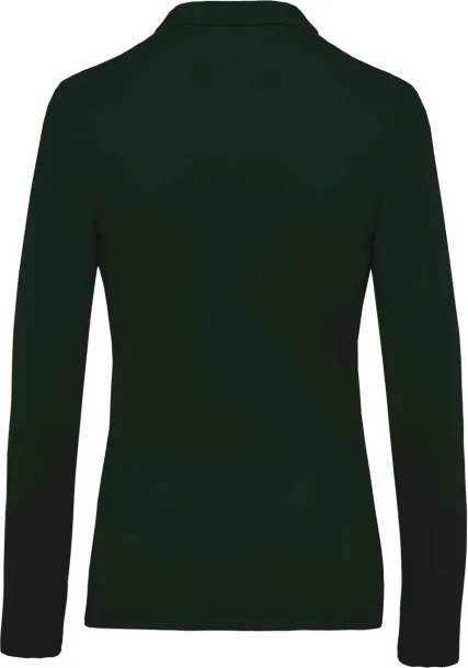  Ženska polo pique majica dugih rukava, 180 g/m2 - Kariban Šumski zelena