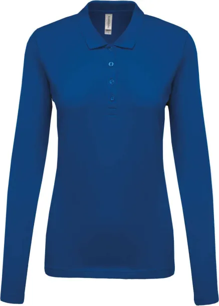  Ženska polo pique majica dugih rukava, 180 g/m2 - Kariban Light Royal Blue