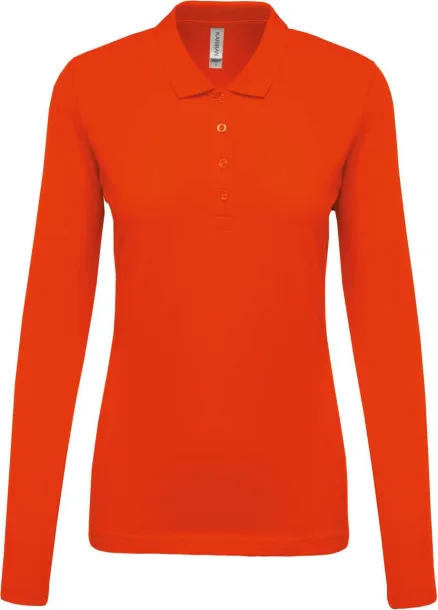  LADIES’ LONG-SLEEVED PIQUÉ POLO SHIRT - Kariban Orange