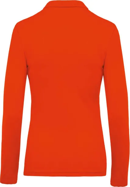  LADIES’ LONG-SLEEVED PIQUÉ POLO SHIRT - Kariban Orange