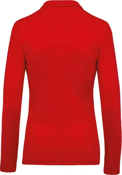  Ženska polo pique majica dugih rukava, 180 g/m2 - Kariban Crvena