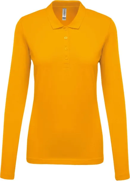  LADIES’ LONG-SLEEVED PIQUÉ POLO SHIRT - Kariban Yellow