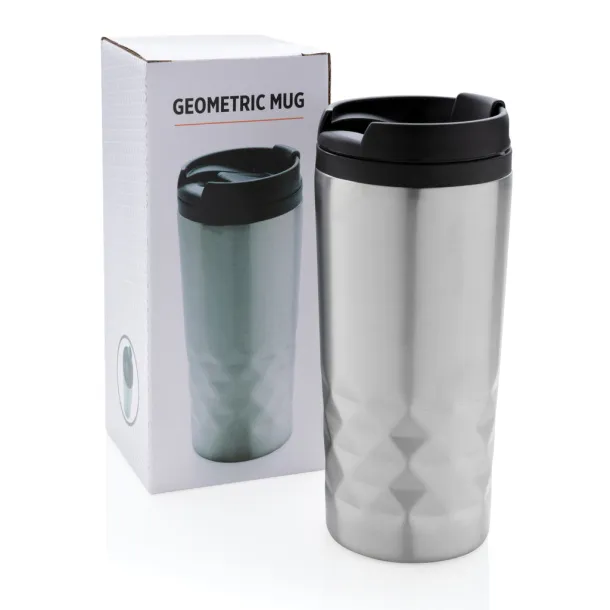  Geometric šalica, 300 ml - XD Collection Srebrna