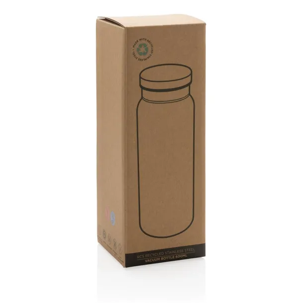  RCS Recycled stainless steel vacuum bottle 600ML - XD Collection Black Black