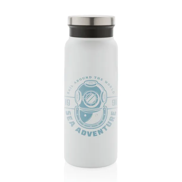  RCS Recycled stainless steel vacuum bottle 600ML - XD Collection White 