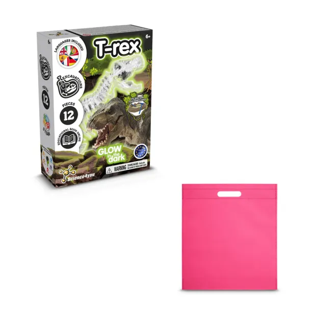 Fossil Excavation Kit IV Educational game supplied with a non-woven gift bag (80 g/m²) Pink