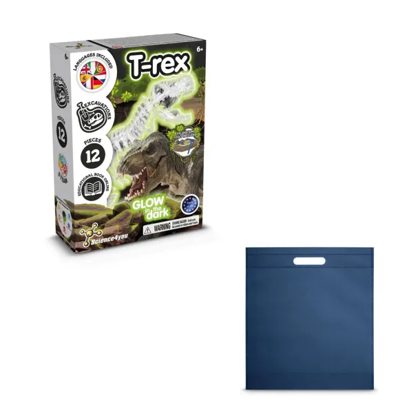 Fossil Excavation Kit IV Educational game supplied with a non-woven gift bag (80 g/m²) Blue