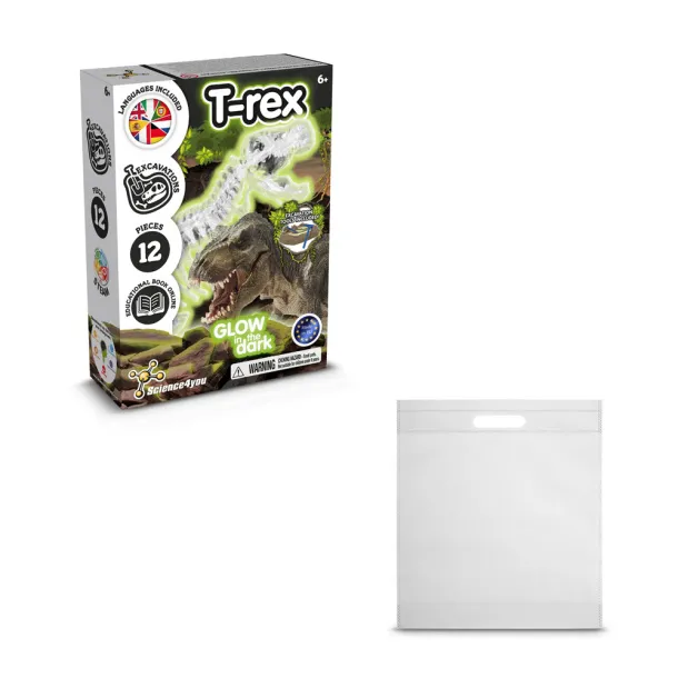 Fossil Excavation Kit IV Educational game supplied with a non-woven gift bag (80 g/m²) White