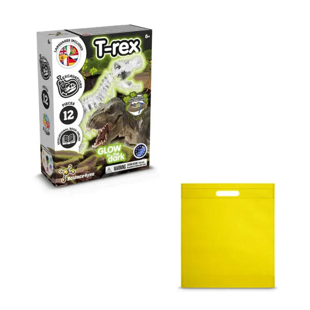 Fossil Excavation Kit IV Educational game supplied with a non-woven gift bag (80 g/m²) Yellow