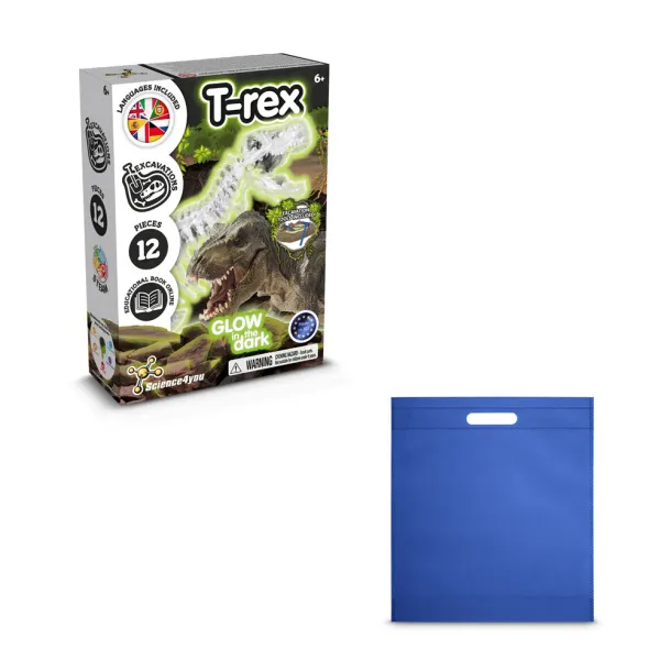 Fossil Excavation Kit IV Educational game supplied with a non-woven gift bag (80 g/m²) Royal blue