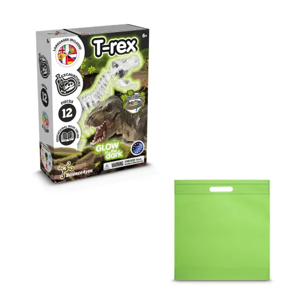 Fossil Excavation Kit IV Educational game supplied with a non-woven gift bag (80 g/m²) Light green