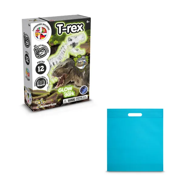 Fossil Excavation Kit IV Educational game supplied with a non-woven gift bag (80 g/m²) Light blue