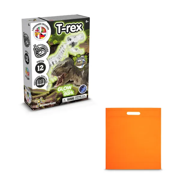 Fossil Excavation Kit IV Educational game supplied with a non-woven gift bag (80 g/m²) Orange