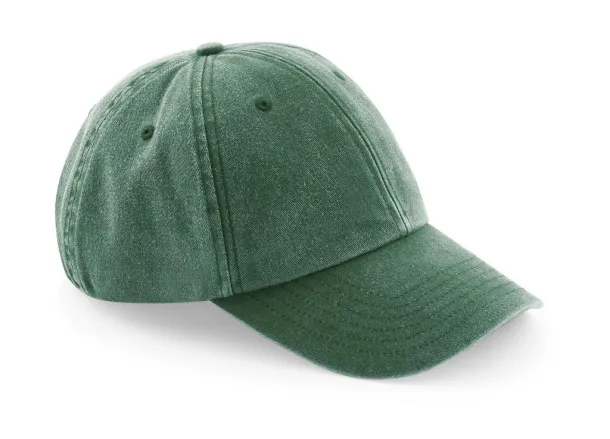  Low Profile Vintage Cap - Beechfield Vintage Bottle Green