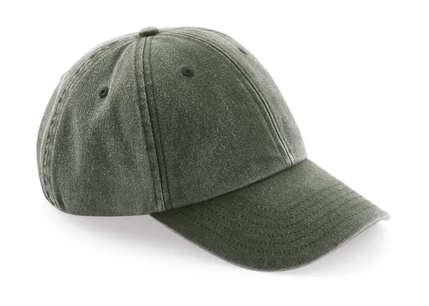  Low Profile Vintage Cap - Beechfield Vintage Olive