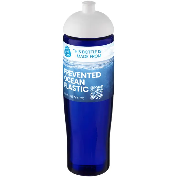 H2O Active® Eco Tempo 700 ml dome lid sport bottle - Unbranded White Blue