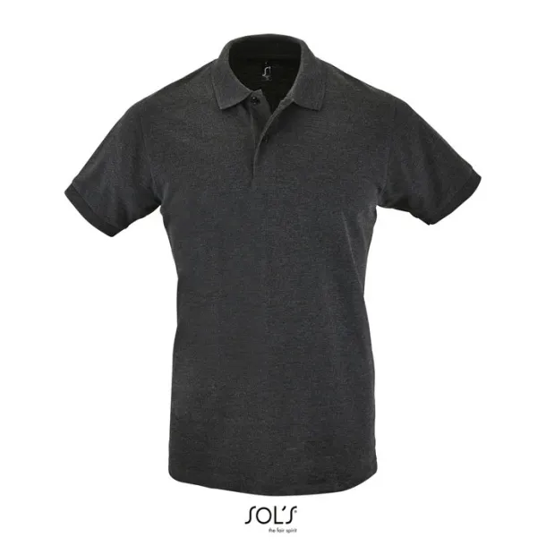 PERFECT MEN POLO-180g charcoal melange