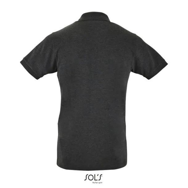 PERFECT MEN POLO-180g charcoal melange