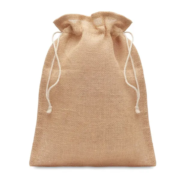 JUTE SMALL Small jute gift bag 14 x 22 cm Beige