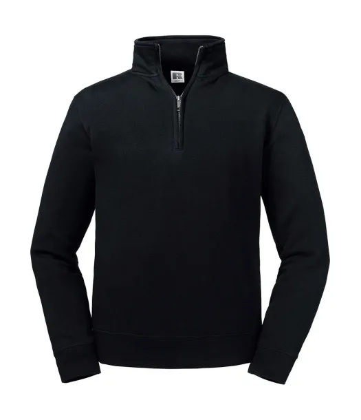  Authentic 1/4 Zip Sweat - Russell  Black