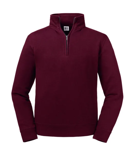  Authentic 1/4 Zip Sweat - Russell  Burgundy