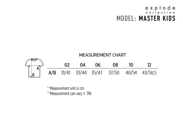 MASTER KIDS Dječja majica kratkih rukav, 150 g/m2 - EXPLODE Žuta
