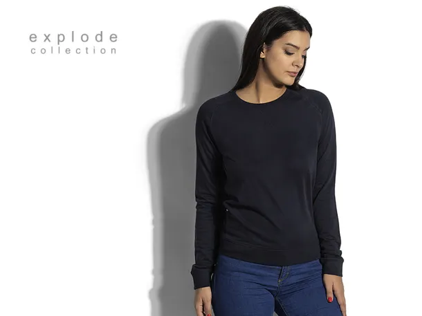 WING Unisex crewneck sweatshirt with raglan sleeves, 260 g/m2 - EXPLODE Plava