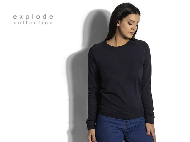 WING Unisex crewneck sweatshirt with raglan sleeves, 260 g/m2 - EXPLODE Plava