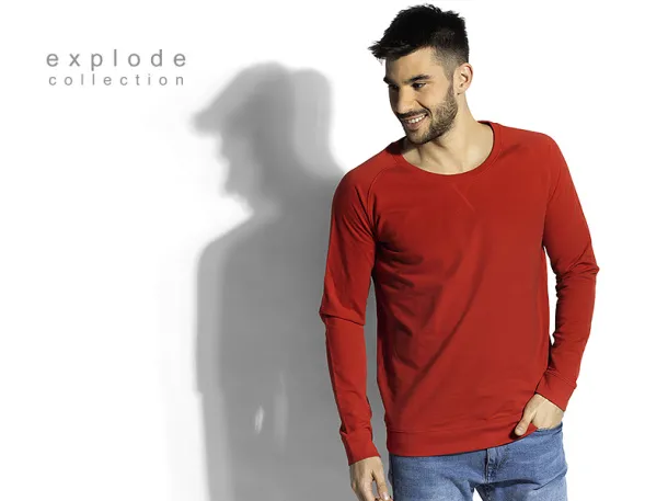 WING Unisex crewneck sweatshirt with raglan sleeves, 260 g/m2 - EXPLODE Crvena