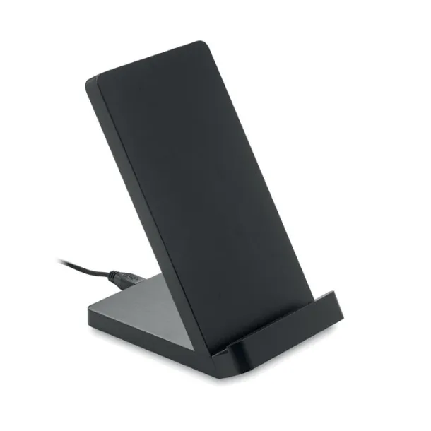 WIRE&STAND Bamboo wireless charging stand Black