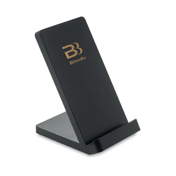 WIRE&STAND Bamboo wireless charging stand Black