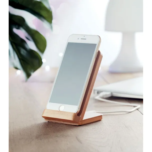 WIRE&STAND Bamboo wireless charging stand Wood