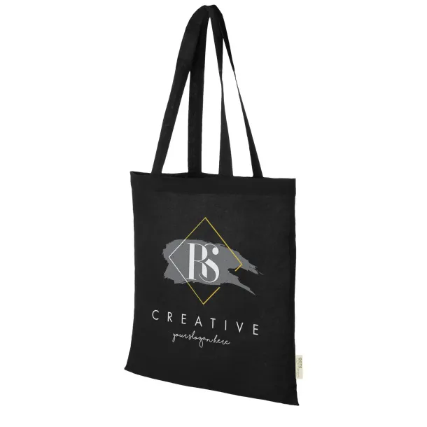 Orissa 140 g/m² GOTS organic cotton tote bag Solid black