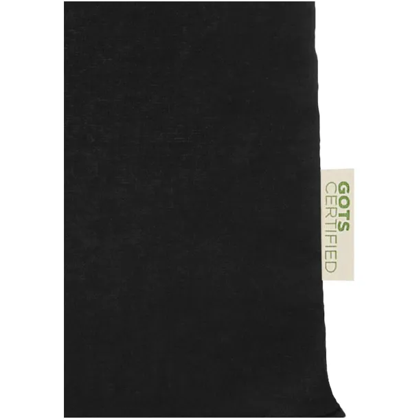 Orissa 140 g/m² GOTS organic cotton tote bag - Unbranded Solid black