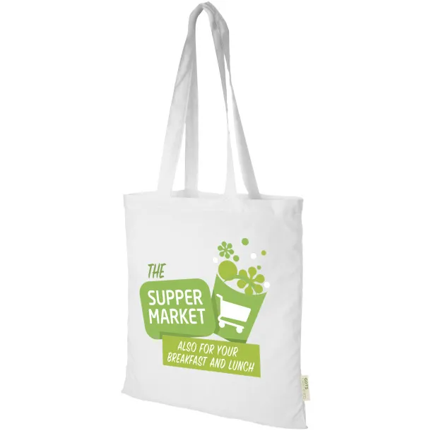 Orissa 140 g/m² GOTS organic cotton tote bag - Unbranded White