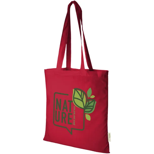 Orissa 140 g/m² GOTS organic cotton tote bag Red