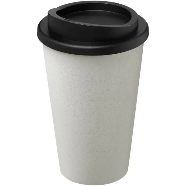 Americano Eco 350 ml recycled tumbler - Unbranded White Solid black