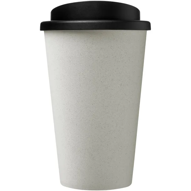 Americano Eco 350 ml recycled tumbler - Unbranded White Solid black