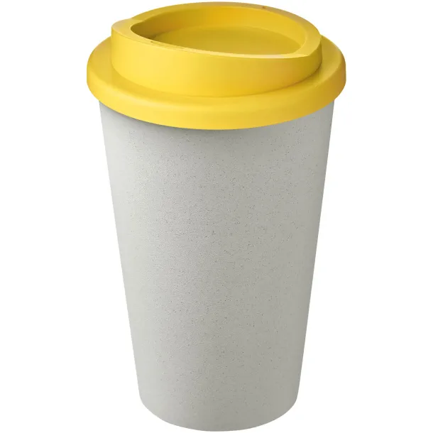 Americano Eco 350 ml recycled tumbler - Unbranded White Yellow