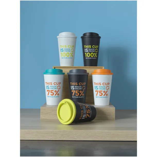 Americano Eco 350 ml recycled tumbler White Orange