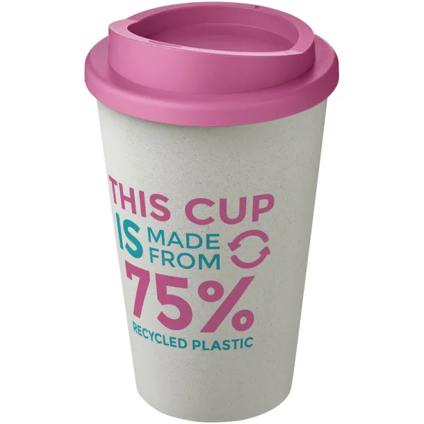 Americano Eco 350 ml recycled tumbler - Unbranded White Transparent pink