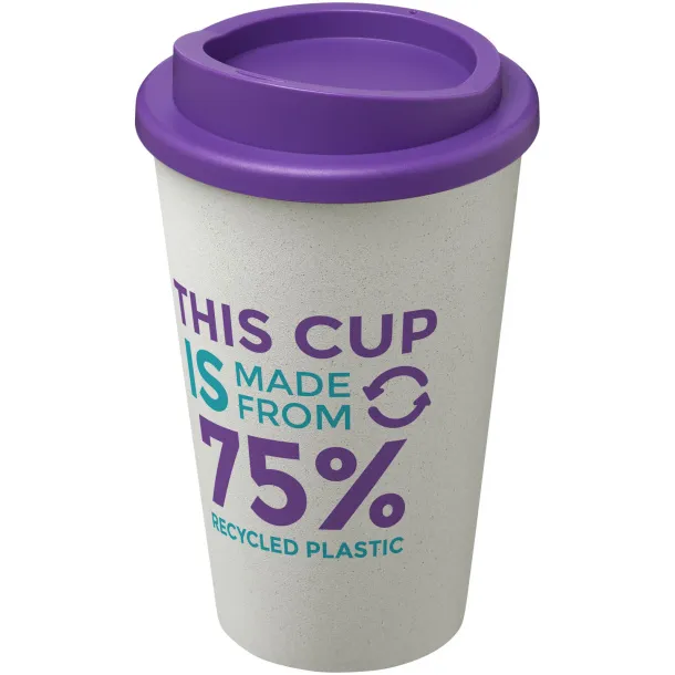 Americano Eco 350 ml recycled tumbler - Unbranded White Purple