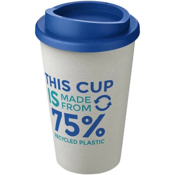 Americano Eco 350 ml recycled tumbler - Unbranded White Mid blue