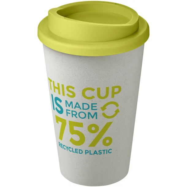 Americano Eco 350 ml recycled tumbler - Unbranded White Lime