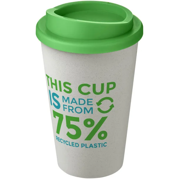 Americano Eco 350 ml recycled tumbler - Unbranded White Green