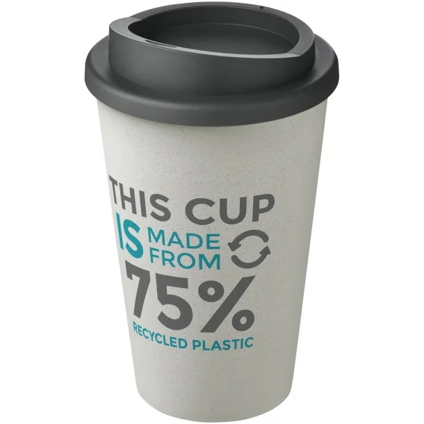 Americano Eco 350 ml recycled tumbler - Unbranded White Grey